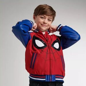 Spider-man Varsity Style Toddler 3T Red & Blue Jacket  NWOT Disney-Marvel Collab
